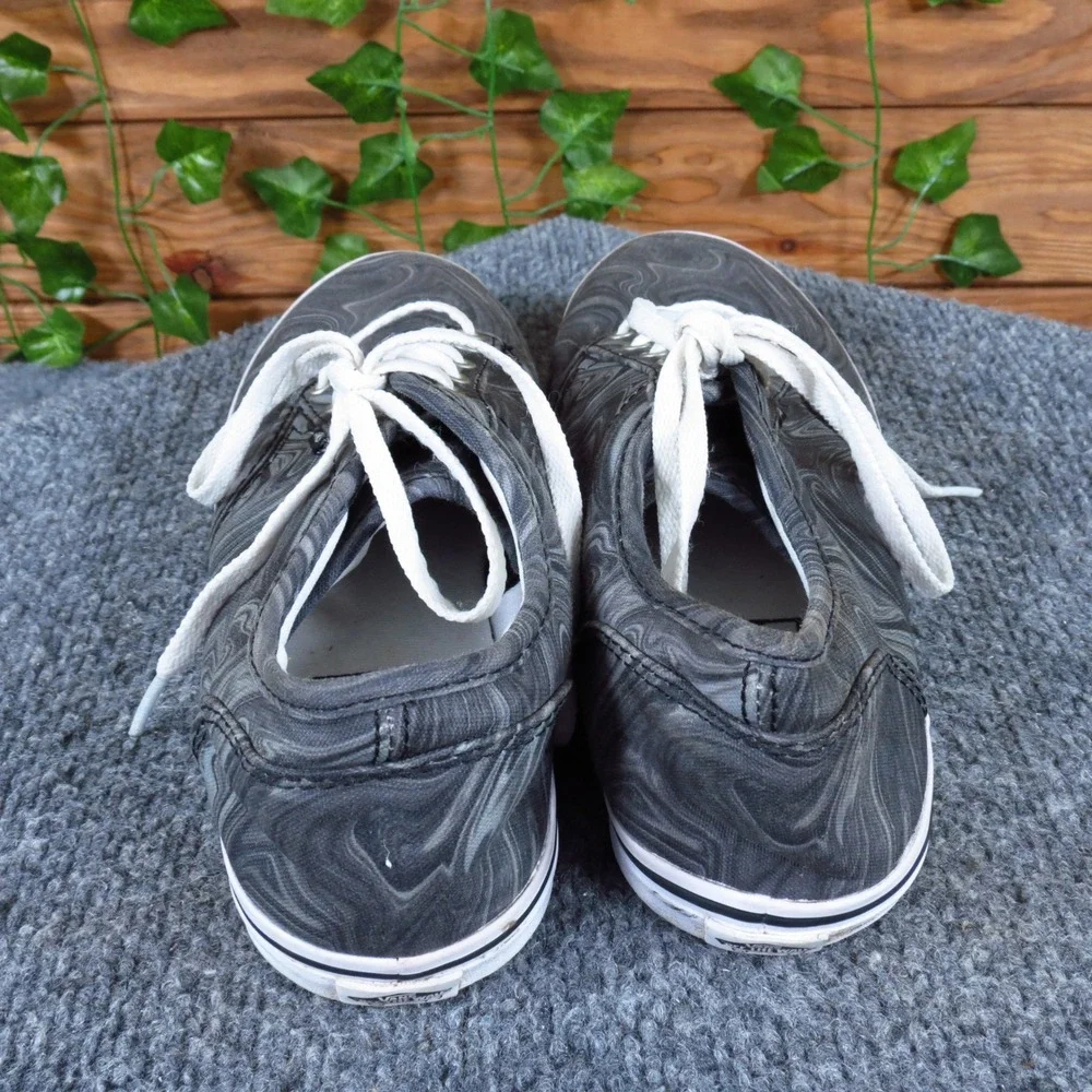 Vans Authentic Lo Pro Women Shoe Size 8 Casual Skate Grey‎ Black Marble Canvas